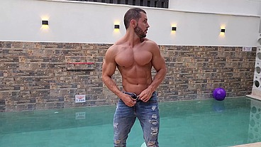 Sneaking into their pool