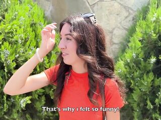 Public Oral job in the Bushes with Stranger and Mad Cumwalk Overspread in Cum