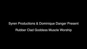 Rubber Clad Goddess Muscle Worship (720p)