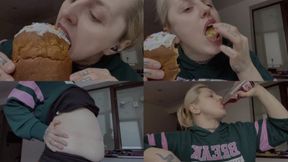 HornyVal EASTER BREAKFAST OVEREATING BURPING WEIGHT GAINING
