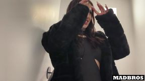 The French Goth Comes Back to Get Fucked in the Hallway of the Building!!