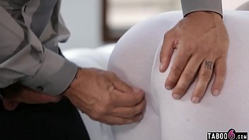 Busty stepdaughter turns on her step daddy too much