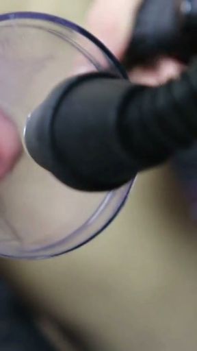 new cock pump and big cock pump for big volume close up of swollen head   Clip 1