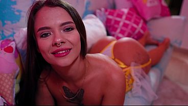 Kali Godess'_s First Double Penetration! Sweet Adventures of a Tiny Girl: Three Big Cocks Fuck a Tiny Teen FLX072