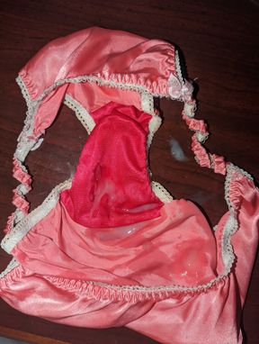 Cum on satin panty