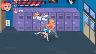 Lewd City Girls [Hentai pixel game] mixed sex facial blowjob while face siting