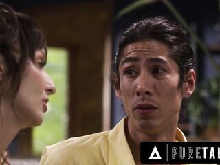 PURE TABOO Breasty Stepmom Lexi Luna Teaches Virgin Stepson To Bang With Spouse's Permission