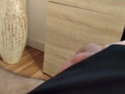 🇻🇪!💦🤓El Hijastro de Papi Masturba su Gran Polla Gorda Frente a Su Preciado Acuario de Peces 🐠!