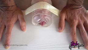 Clear Fleshlight Fuck and Cumshot - Transparent Male Sex Toy