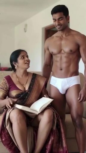 Hot wife gives a deepthroat blowjob to her unsuspecting husband