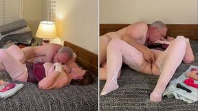 Granny Norma Jean'_s Fingering &amp_ Dildo Fucking Orgasm