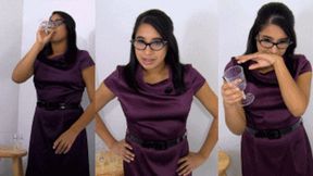 House wife eRica drinks 5 glasses of cum as punishment!