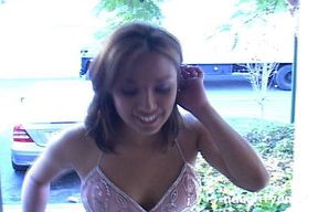 Brunette Jasmine Byrne fucking in the bed with her petite