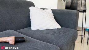 My Neighbor Helps Me Finish Masturbating and Fills My Face with Cum