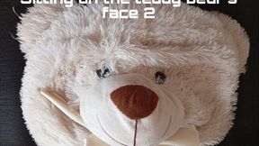 Sitting on the teddy bear's face 2