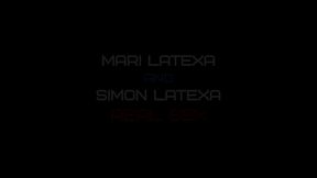 evening bath and bukkake - real sex of mari latexa and simon latexa