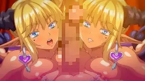 Twin Elven Succubi Treat Horny Demon to Wild Dual Blowjob Fun