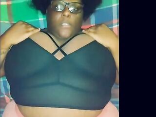 Gagging myself with my fingers...blow job fixation....in a watch throughout shirt...large ole melons.
