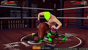 Lucha Belle VS Joe Curr (Naked Fighter 3D)