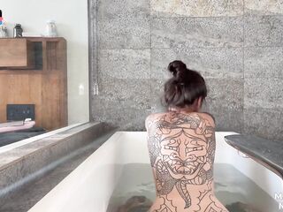 Marseline Top Masturbation in the bathtub _ two in one + bonus _ NIGONIKA most good porn 2023
