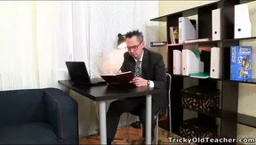 Sexy Blonde Student Sucks Cock of Teacher and Fucked to Better Grade