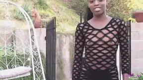 Ebony Slut's Wet Pussy Smashed by a Massive Cock