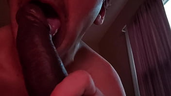 Me sucking a blk cock and enjoying every inch