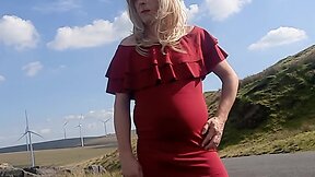Daisys debut as a crossdresser in public