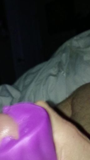 Watching porn busting out my cock sleeve