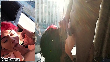 Casting Goth Aurora Anarchy - Face Fuck - Drinks Cum - Best POV Blowjob - Rough Doggystyle