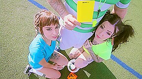 Émilie Martini & Loica & Mam Steel in teen 18+ Soccer Threesome - PegasProductions
