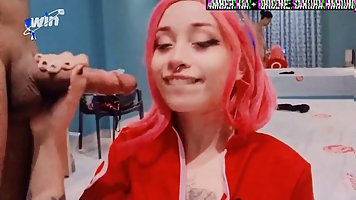 Cosplay teens blowjob compilation