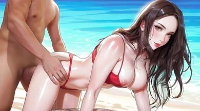 Korean beauty rides motorboat deep throat blowjob cum on face