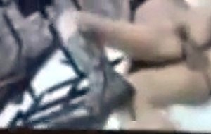 Blonde slut in theater