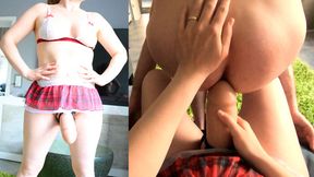 Wife Craves Deep Anal&#x1F44C; Penetration By Husband With&#x5979;&#x7684;Huge Strap-On
