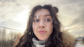 Katty West - Ex-girlfriend Asks Me To Fuck Her One Last Time Before Breaking Up In A Car In Public - Cumwalk