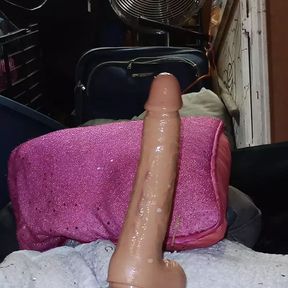 Close-up of me riding my dildos #1