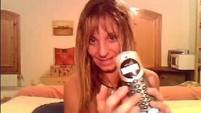 Blonde webcam MILF fist fucks her asshole and plays with telephone