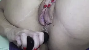 Sexy Nurse Nicole DuPapillon plays with her Huge Labia and tight Arse with her fingers and toys till she squirts