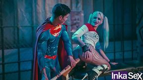 Superman inserts Harley Quinn's bat into his anus to save the world