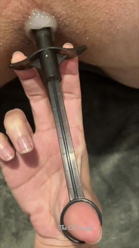 Anal Lube Application with Syringe