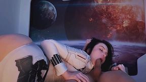 Black widow was caught by a black man with a big dick and fucked in her pussy