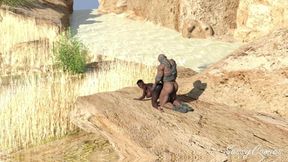Wagner Mercenary Fuckin African Tribe Woman in the Jungle