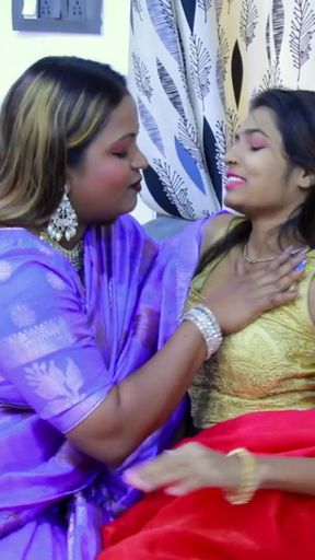 Nand bhabhi was having sex with a banana her friend saw it   Clip 1