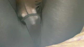 【個人撮影・素人】ノーパンスケスケレギンス☆即イキ♡リアルオナニー