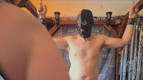 Part 1:- Domina Satana &amp; Blackberry MILF Takes Sub Hot Massage in the Dungeon for the First Time.
