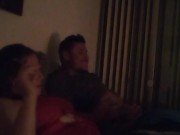 White milf smoking and watching TV