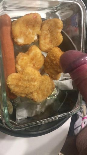 peeing on nuggets before cooking