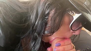 MilfyCalla compilation- Sucking dick, face fuck and swallowing cum while wearing boots-1-