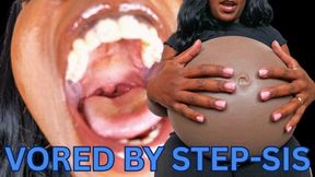 Step-Sis Vores You ft Queen Ava Racks - A same size vore scene featuring: mouth fetish, tongue fetish, bloated belly, digestion, step-brother, and taboo - 4K MP4